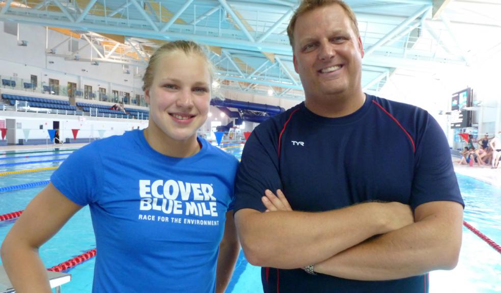 Plymouth's 100m breaststroke world champion Ruta Meilutyte with coach Jon Rudd