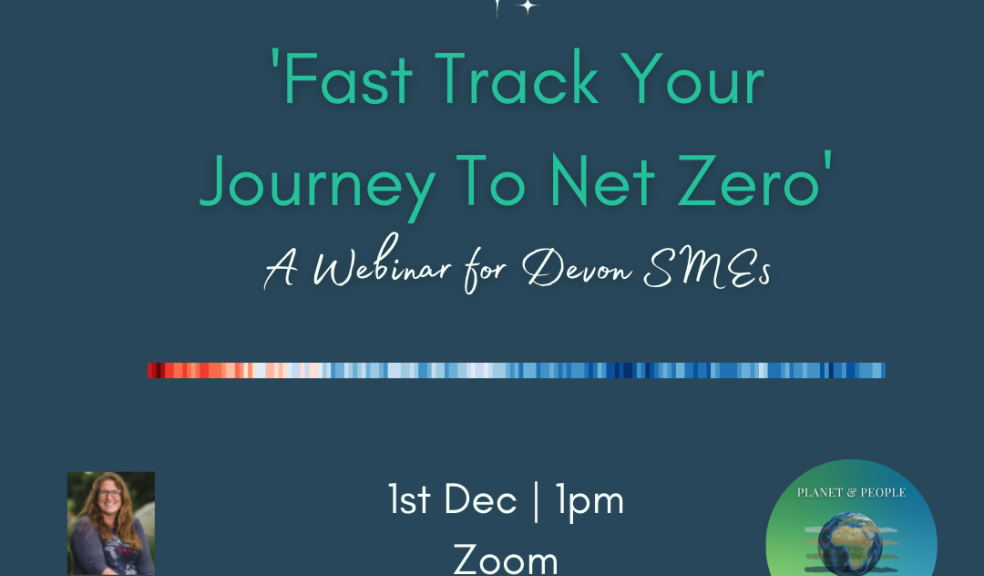 Fast Track Your Journey To Net Zero - a Webinar for Devon Businesses