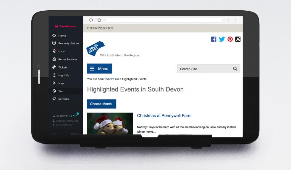 isit South Devon partners with YourWelcome to provide holiday-let landlords with devoted devices to help guests explore the local area
