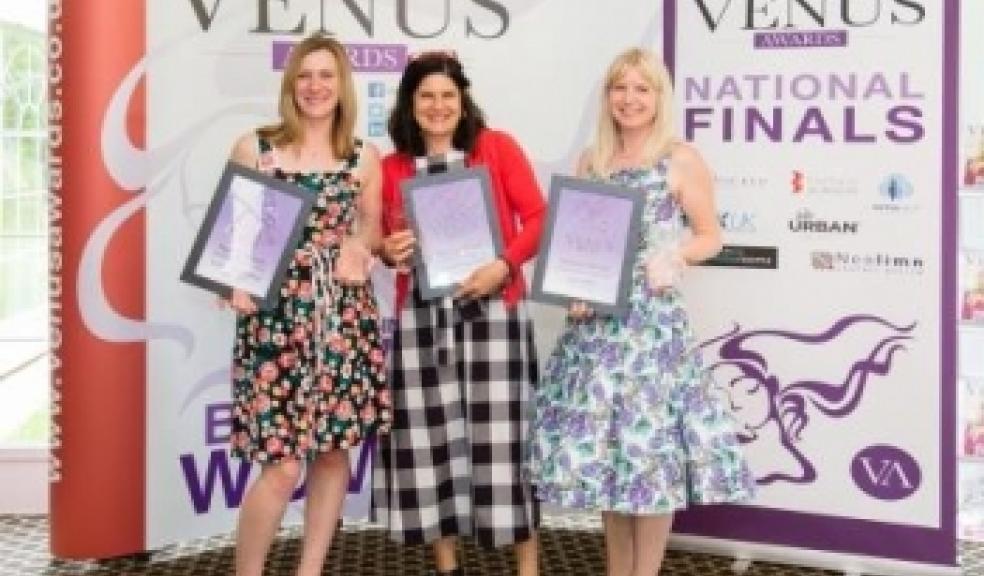 Devon Venus Awards National Winners (left to right) Louise Pen Collings, Louise Pasterfield and Laura Wall. Photograph courtesy of Cerrie Simpson Photography.