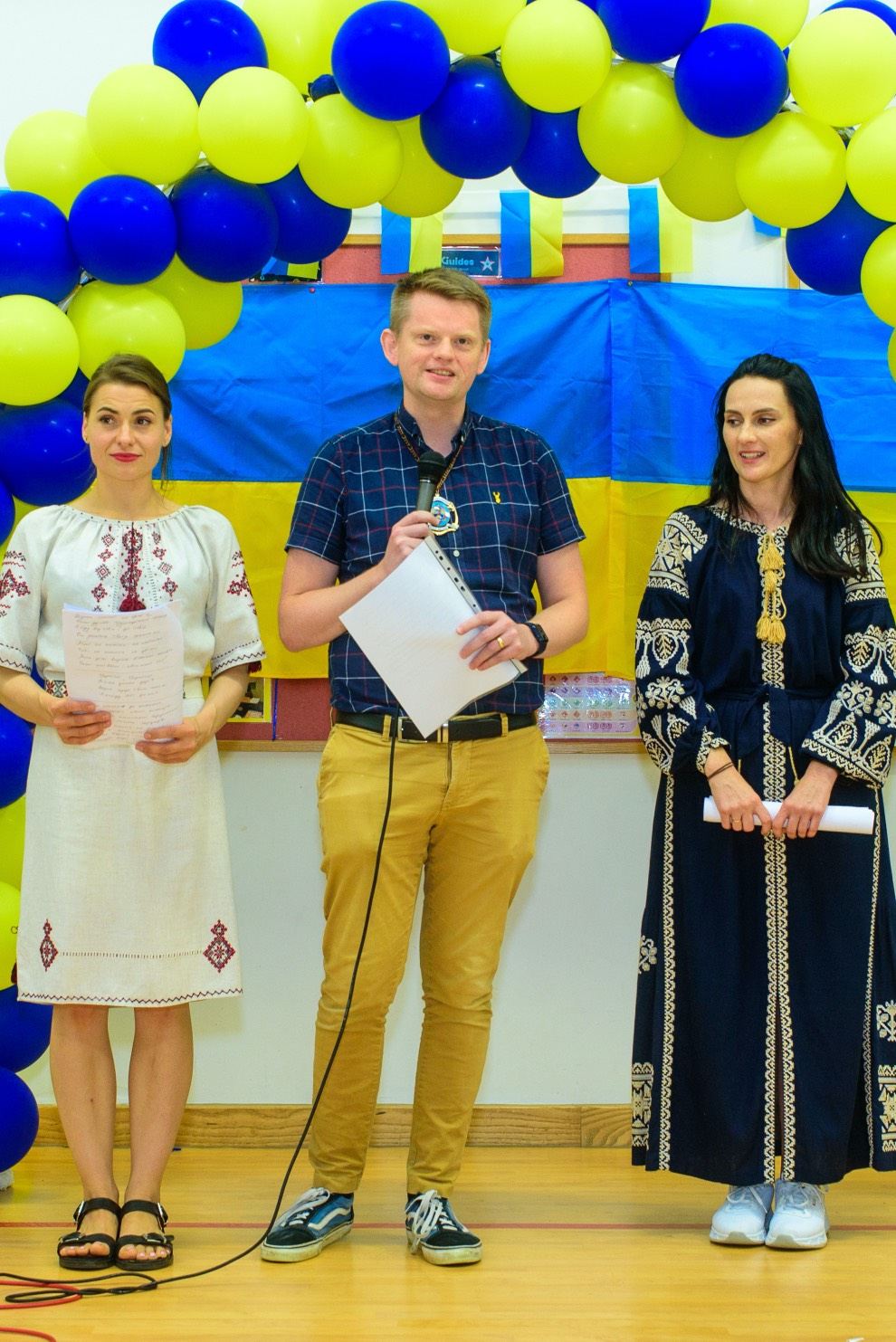Councillor Sam Hawkins East Devon District Council's Vice Chair delivers speech at Ukraine Independence Day event.