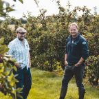 LtoR Barny Butterfield, founder of Sandford Orchards and Ben Collins, the ex-Stig