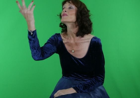 Nathalie Andrews during a video recording at Studio 54