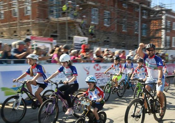 Tour of Britain 2021 community lead-out parade at Sherford