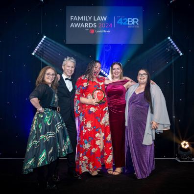 Collecting the Legal Support Team Award