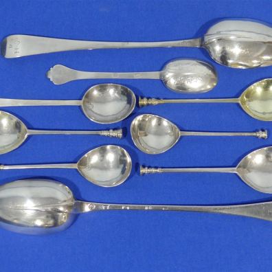 Antique silver spoons