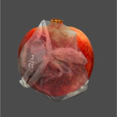 Fruit wrapped in plastic art
