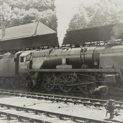 Steam engine at Exeter Central