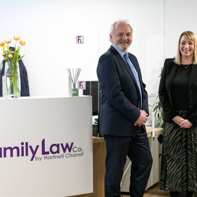 Two family lawyers in reception area