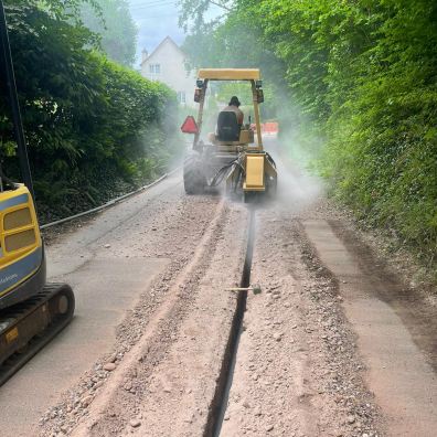 The Voneus team is hard at work on the final stages of its FTTP rollout in Talaton, bringing gigabit