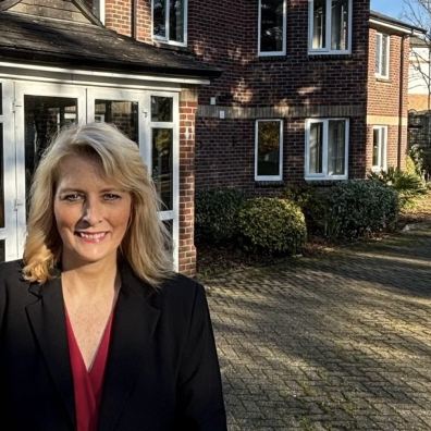 Manager Suzanne Evans outside Camelot Cares Deer Park Nursing Home