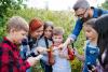 Teachers outdoors with learners