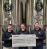 L to R, Jordan Mace, Managing Director of Salcombe Brewery Co., Neil Garrick-Maidment, Founder of The Seahorse Trust, Sam Beaman, Head Brewer of  Salcombe Brewery Co.