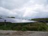 Close up of panels on a Devon solar farm