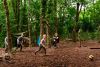 Children playing football