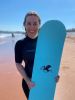 Author Sarah Pearse at the beach